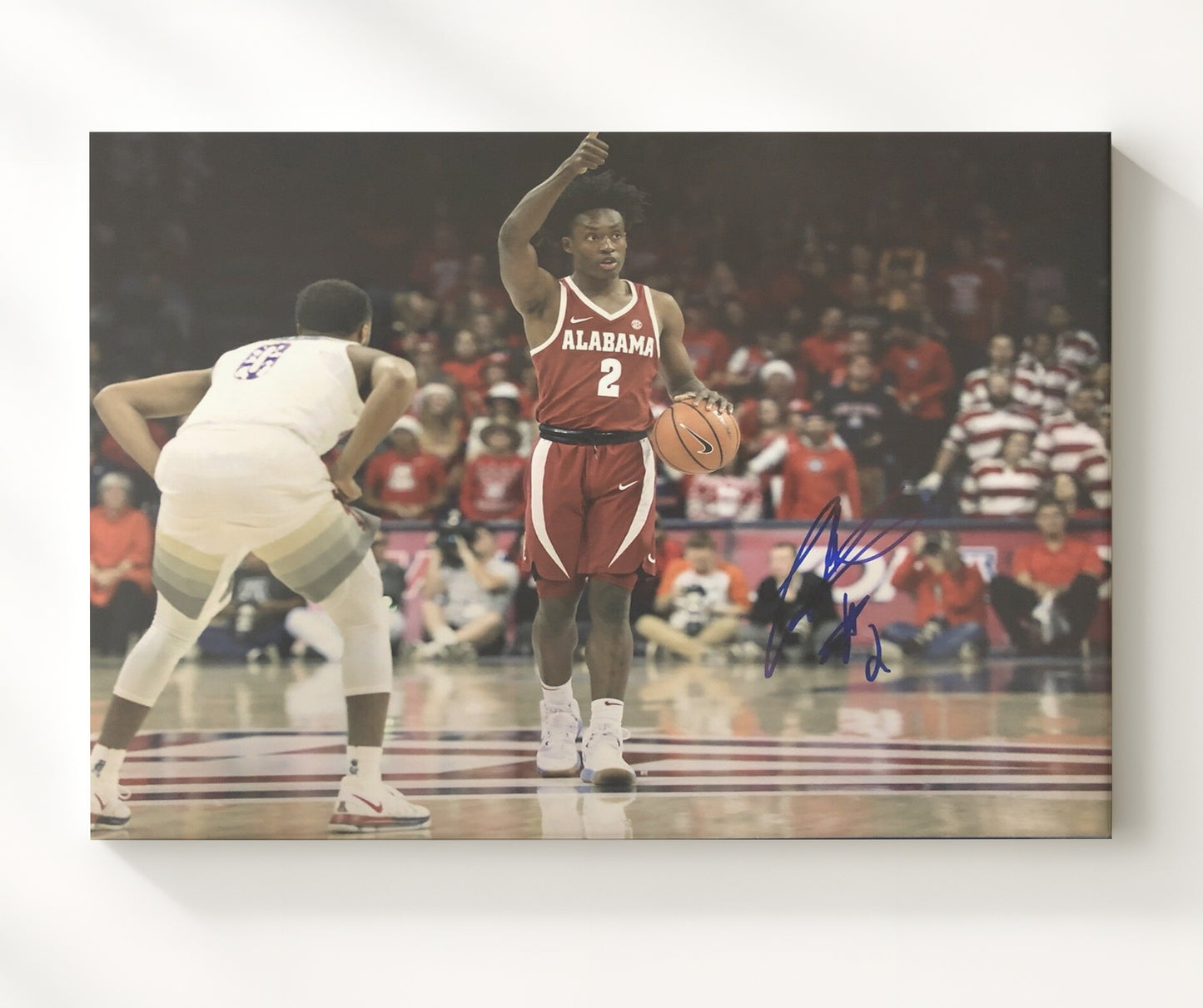 Alabama Basketball Collin Sexton Floor General Command Drive College Basketball Wall Art 20x24 Canvas college basketball wall art print