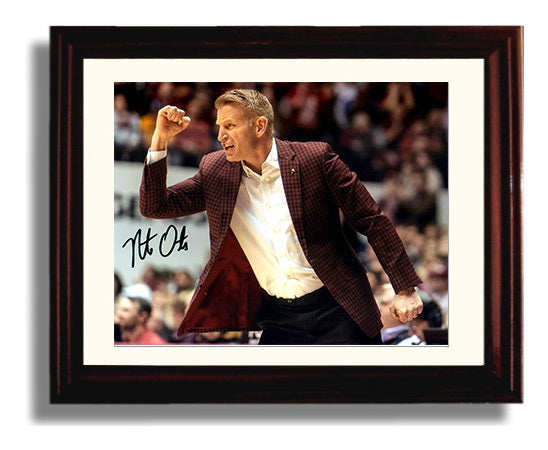 Alabama Basketball Nate Oats Fist Pump College Basketball Wall Art 8x10 Beveled Frame college basketball wall art print