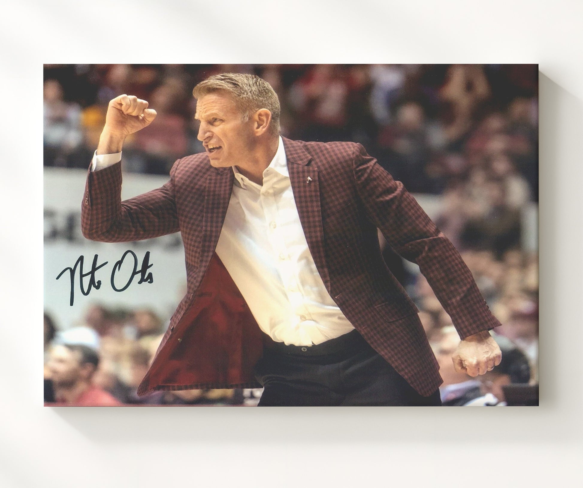 Alabama Basketball Nate Oats Fist Pump College Basketball Wall Art 20x24 Canvas college basketball wall art print