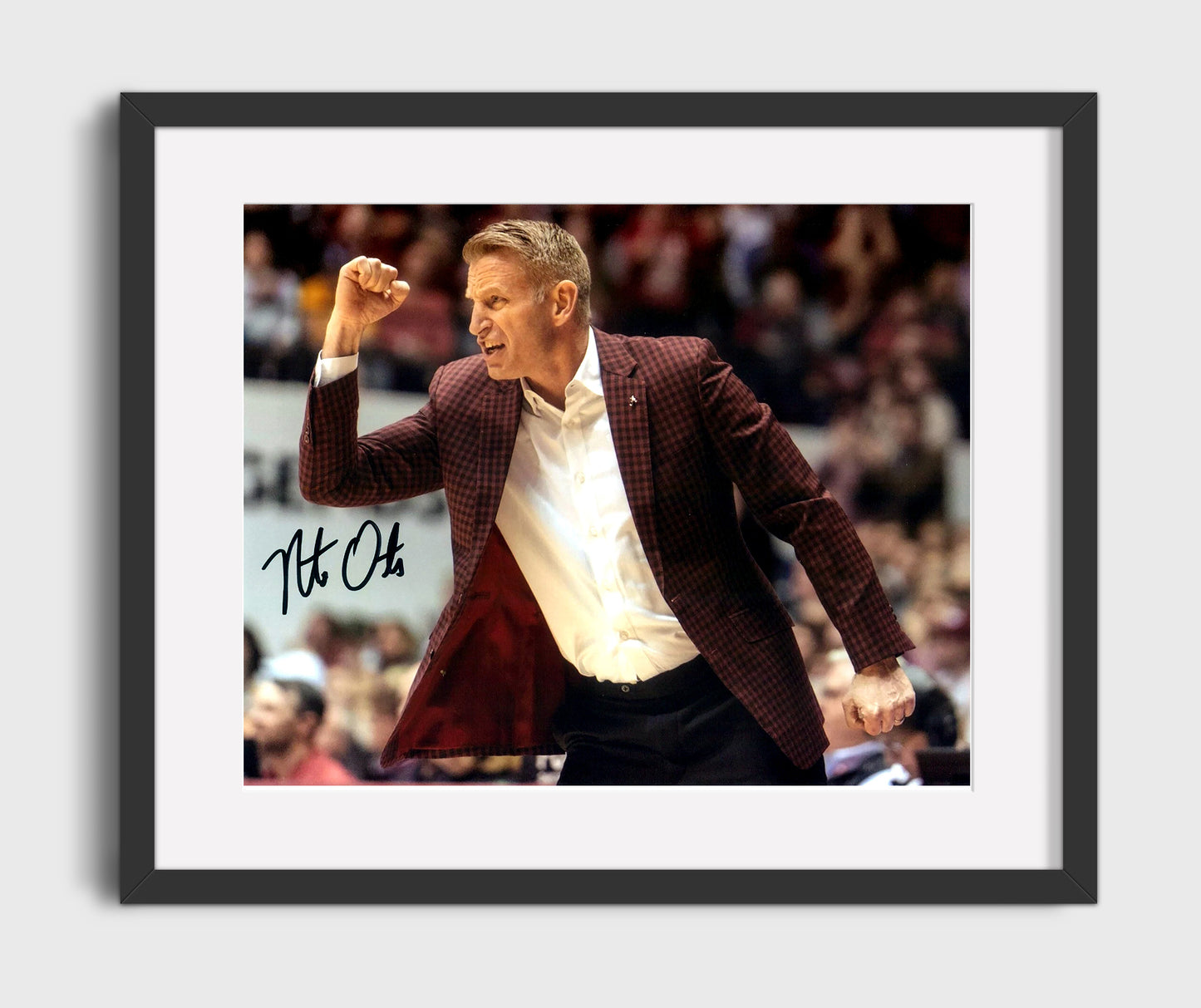 Alabama Basketball Nate Oats Fist Pump College Basketball Wall Art 16x20 Gallery Frame college basketball wall art print