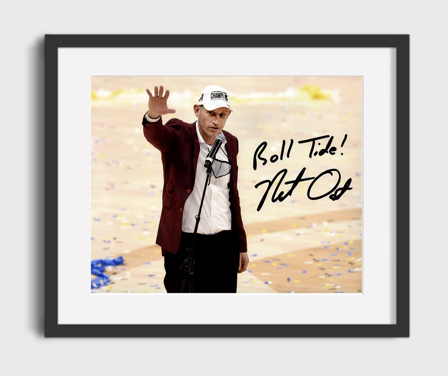 Alabama Basketball Nate Oats Roll Tide College Basketball Wall Art 16x20 Gallery Frame college basketball wall art print