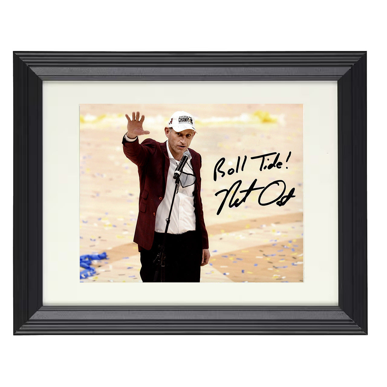 Alabama – Nate Oats Roll Tide – 8x10 black beveled framed college basketball wall art