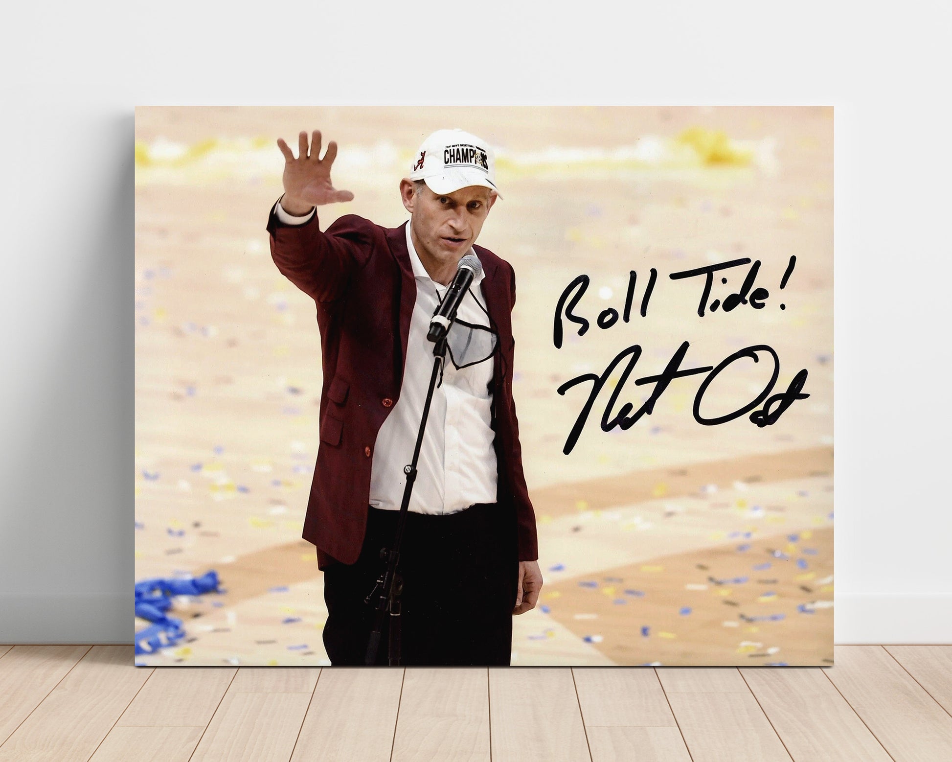 Alabama Basketball Nate Oats Roll Tide College Basketball Wall Art 16x20 Unframed Print college basketball wall art print