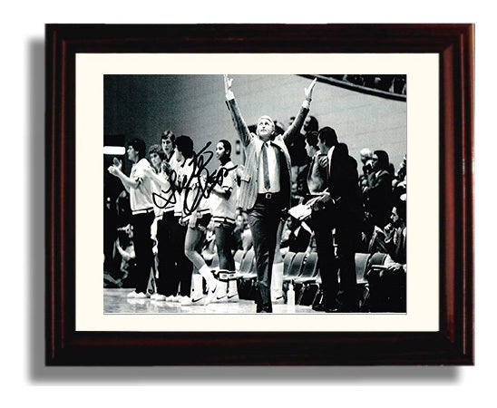 Arizona Basketball Lute Olson Sideline Victory Arms Raised College Basketball Wall Art 8x10 Beveled Frame college basketball wall art print