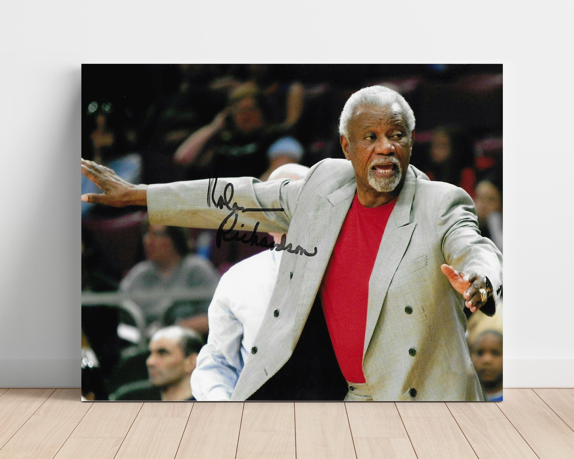 Arkansas Basketball Nolan Richardson Coaching Sideline Command College Basketball Wall Art 16x20 Unframed Print college basketball wall art print