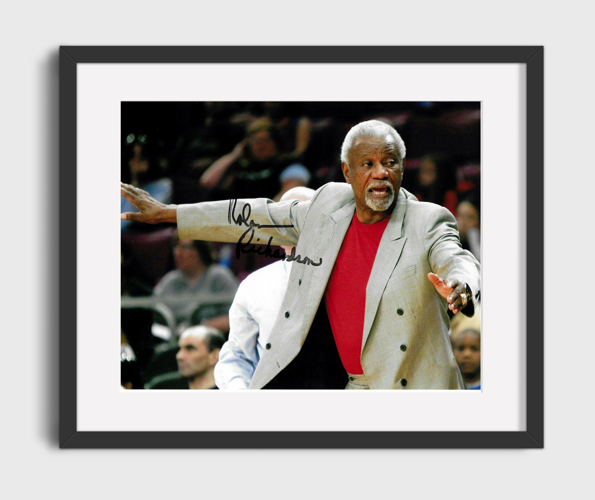Arkansas Basketball Nolan Richardson Coaching Sideline Command College Basketball Wall Art 16x20 Gallery Frame college basketball wall art print