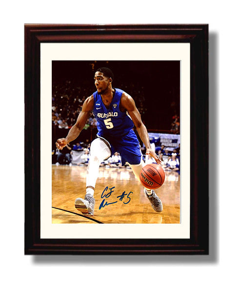 Buffalo C.J. Massinburg Explosive Drive College Basketball Wall Art 8x10 Beveled Frame college basketball wall art print