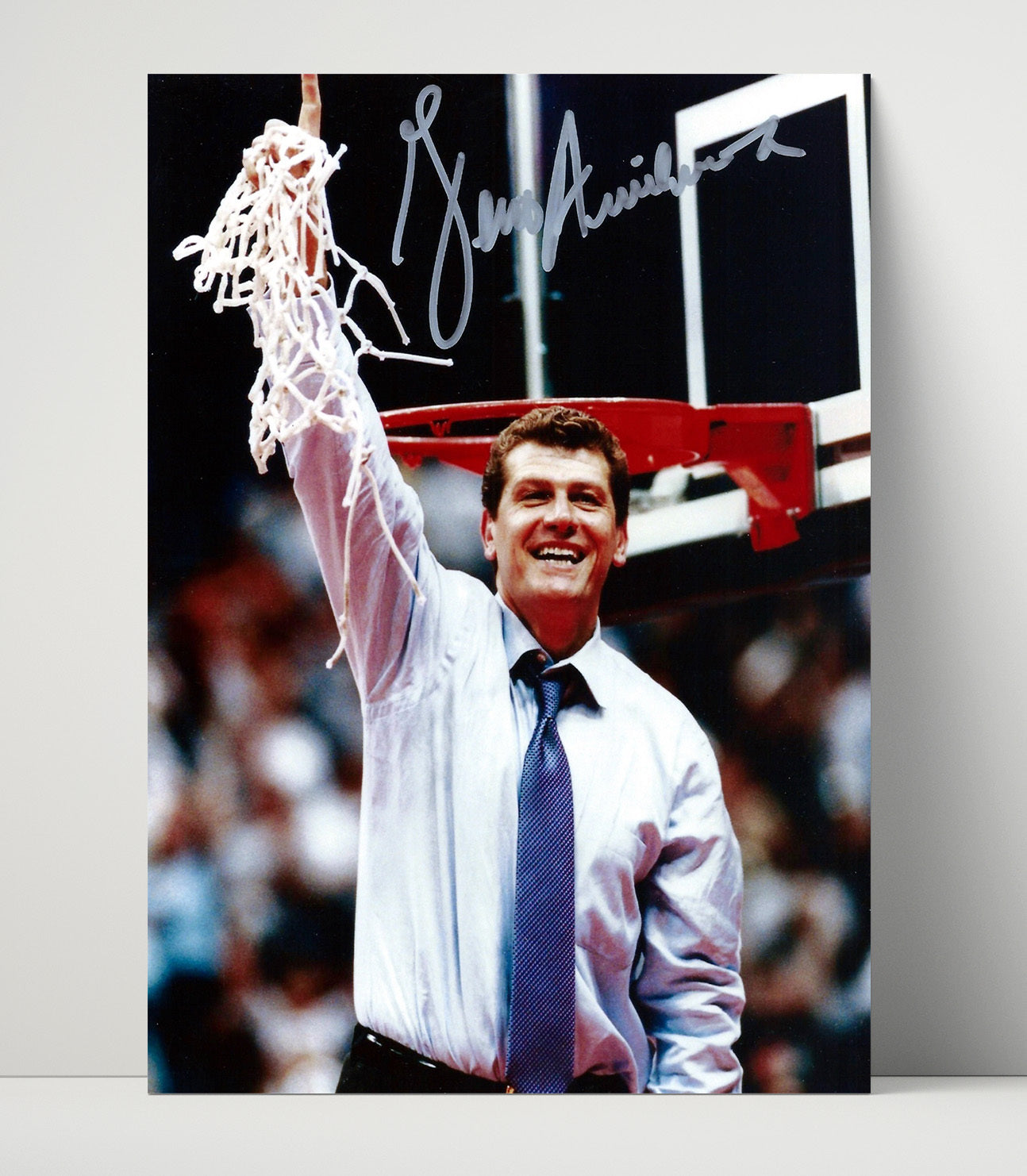 Connecticut Basketball Geno Auriemma Husky Dynasty Sideline College Basketball Wall Art 16x20 Unframed Print college basketball wall art print