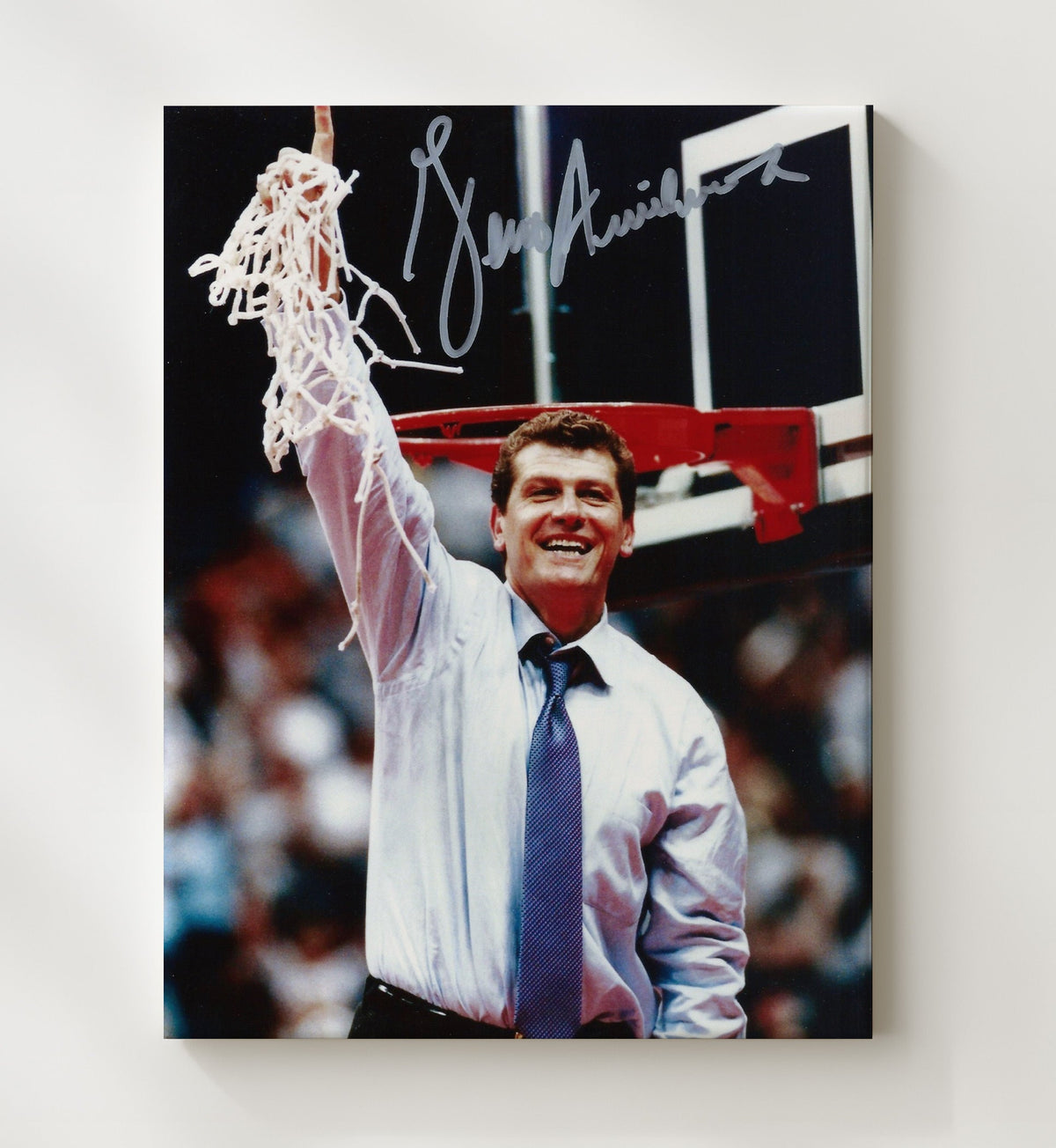 Connecticut Basketball Geno Auriemma Husky Dynasty Sideline 16x20 Gallery Frame college basketball wall art
