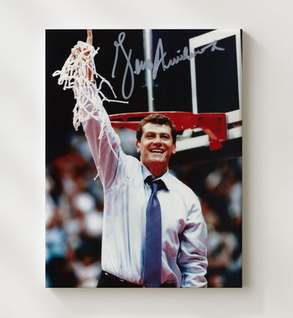 Connecticut Basketball Geno Auriemma Husky Dynasty Sideline 16x20 Gallery Frame college basketball wall art
