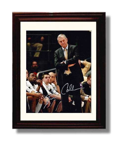 Connecticut Basketball Sideline Leadership Presence College Basketball Wall Art 8x10 Beveled Frame college basketball wall art print