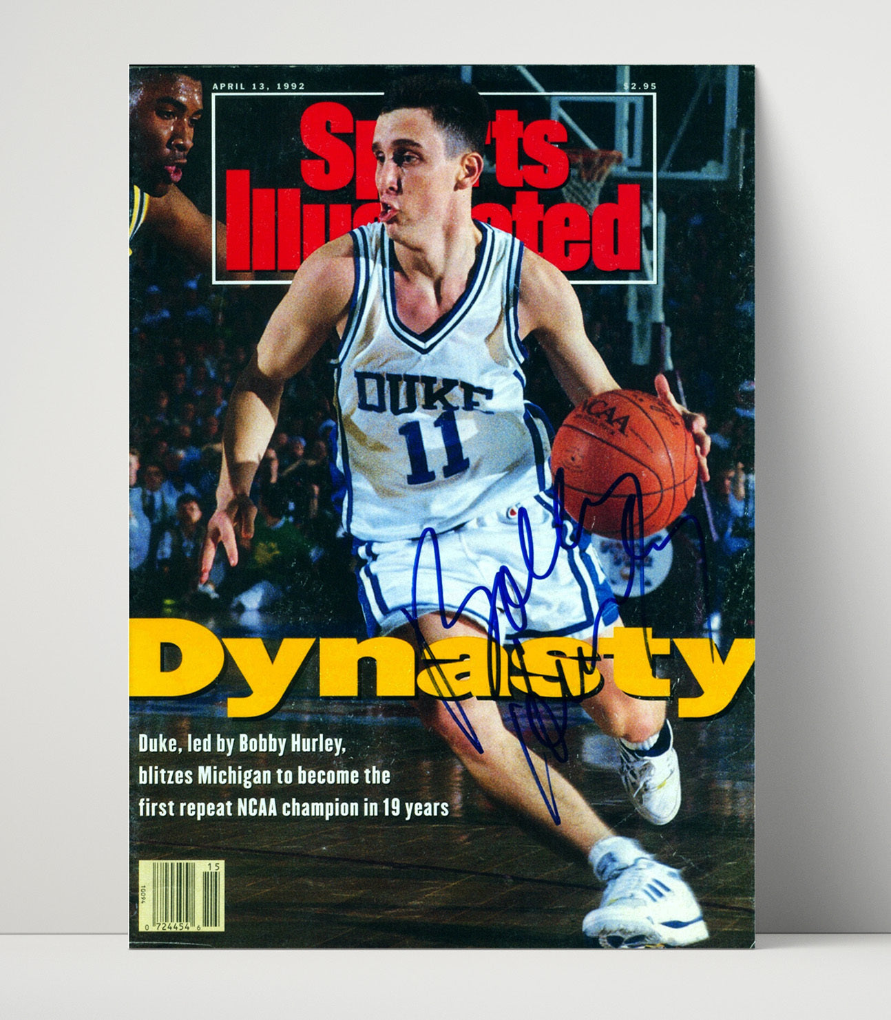 Duke Basketball Bobby Hurley Dynasty Drive SI Cover College Basketball Wall Art 16x20 Unframed Print college basketball wall art print