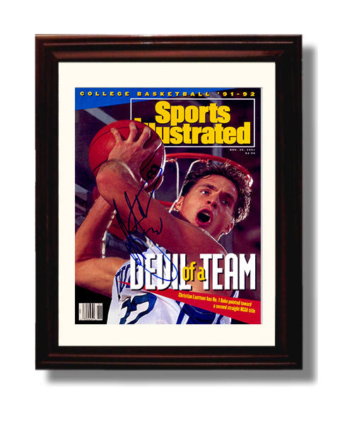Duke Basketball Christian Laettner Devil of a Team Finish SI Cover College Basketball Wall Art 8x10 Beveled Frame college basketball wall art print