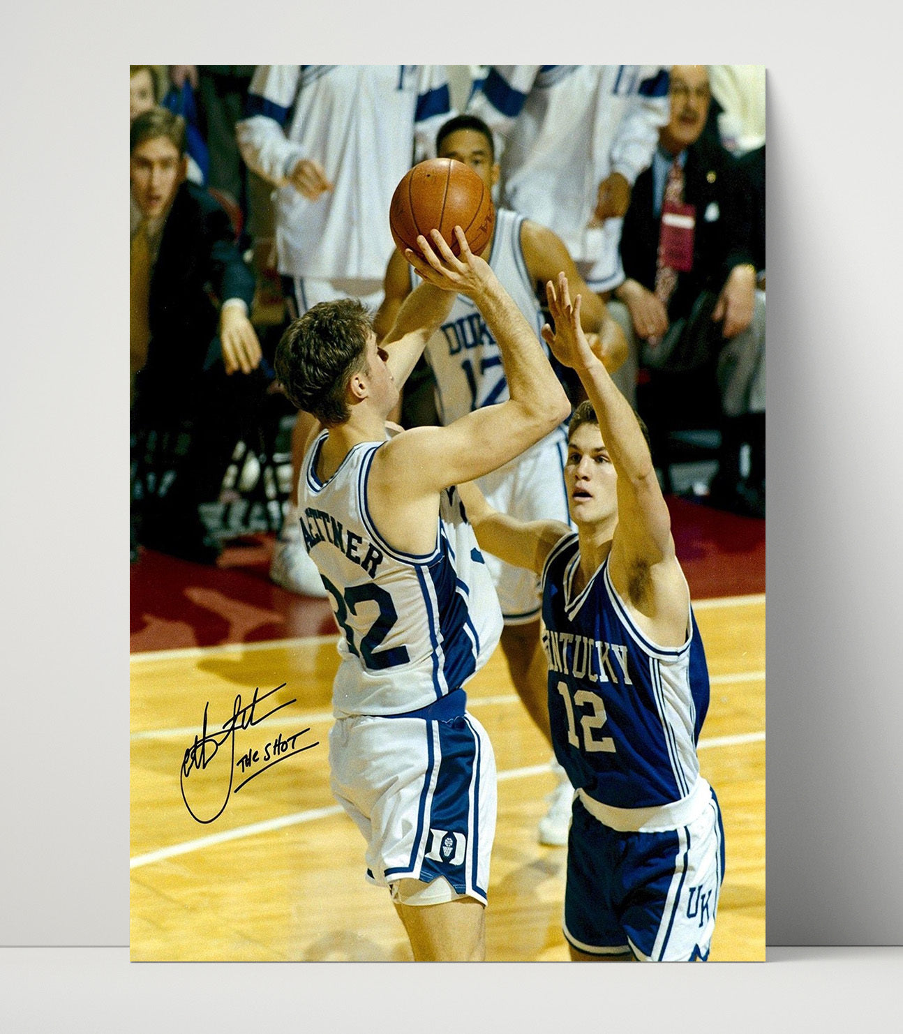 Duke Basketball Christian Laettner The Shot Championship Winner College Basketball Wall Art 16x20 Unframed Print college basketball wall art print