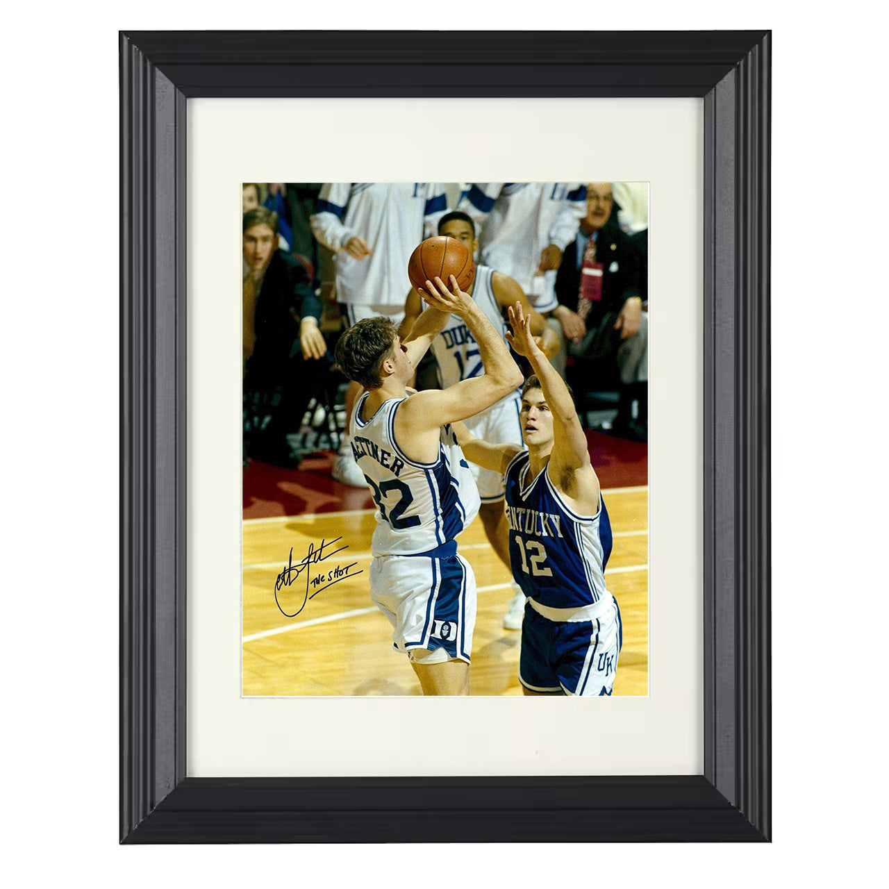 Duke – Christian Laettner the Shot Title Winner – 8x10 black beveled framed college basketball wall art