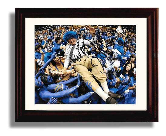 Duke Basketball Dick Vitale Crowd Surf Celebration College Basketball Wall Art 8x10 Beveled Frame college basketball wall art print
