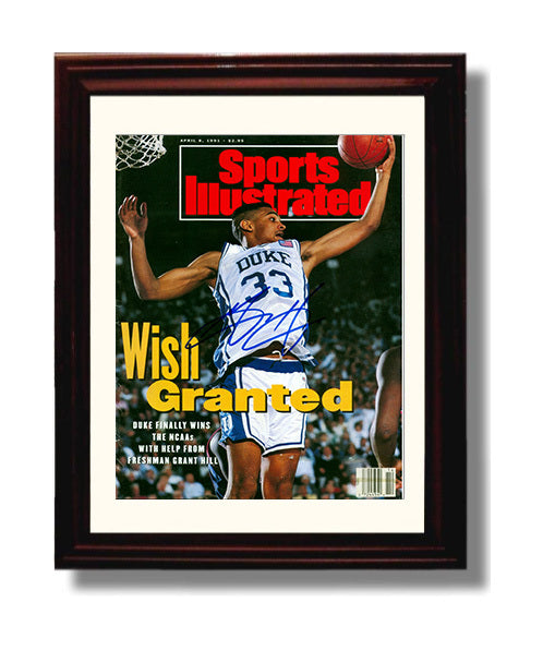 Duke Basketball Grant Hill Wish Granted Finish SI Cover College Basketball Wall Art 8x10 Beveled Frame college basketball wall art print