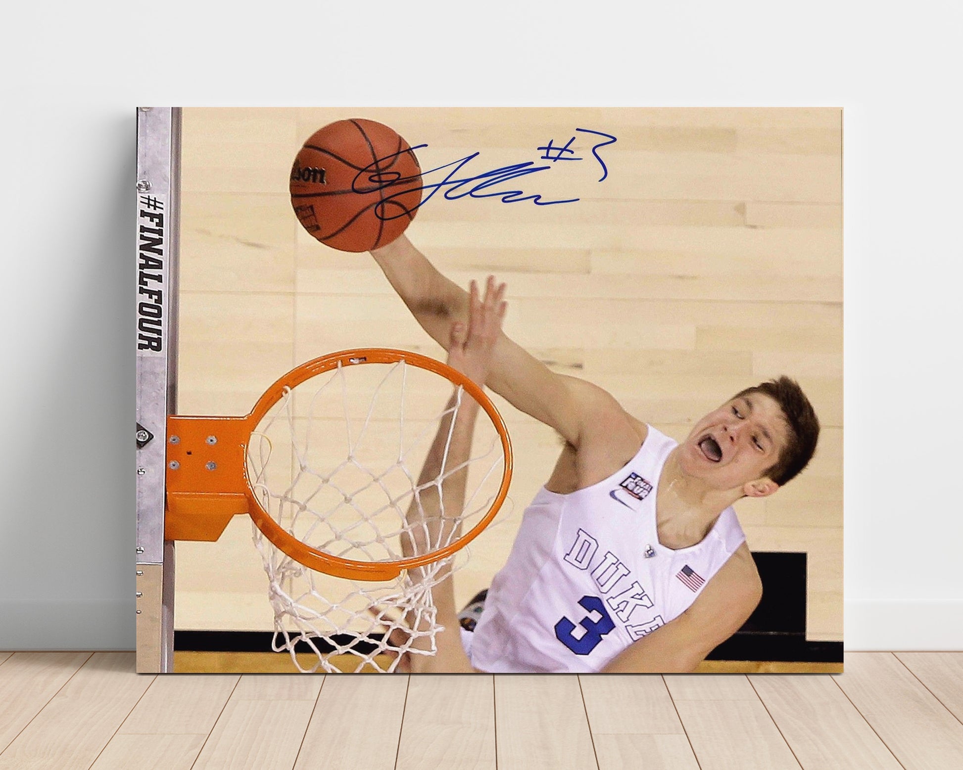 Duke Basketball Grayson Allen Fast Break Flight College Basketball Wall Art 16x20 Unframed Print college basketball wall art print