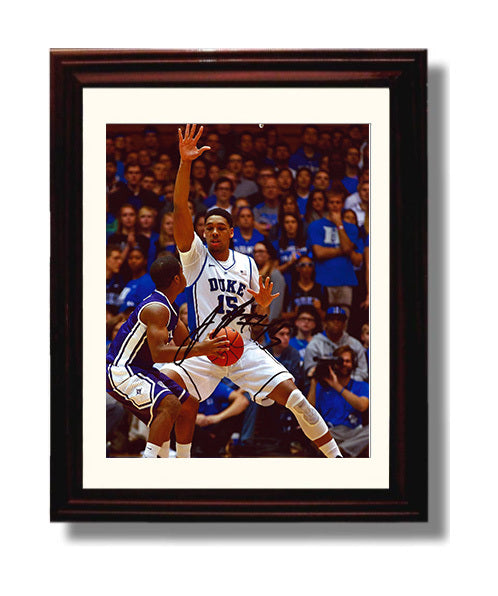 Duke Basketball Jahlil Okafor Paint Defense Presence College Basketball Wall Art 8x10 Beveled Frame college basketball wall art print
