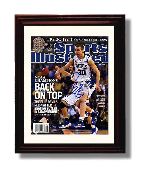 Duke Basketball Jon Scheyer Back on Top Celebration SI Cover 2010 College Basketball Wall Art 8x10 Beveled Frame college basketball wall art print