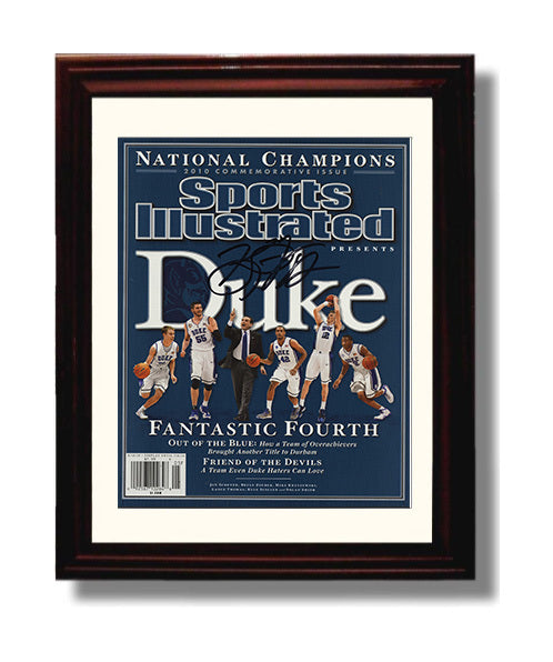 Duke Basketball Jon Scheyer Blue Devils National Championship Fantastic Fourth 2010 SI College Basketball Wall Art 8x10 Beveled Frame college basketball wall art print