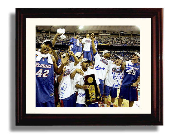 Florida Basketball Back to Back Championship Dynasty Celebration College Basketball Wall Art 8x10 Beveled Frame college basketball wall art print