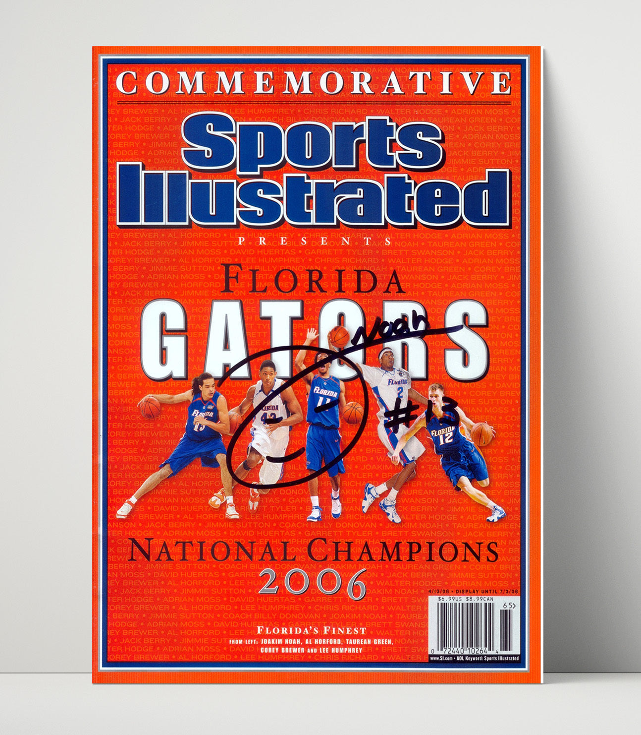 Florida Basketball Joakim Noah Explosive Finish College Basketball Wall Art 16x20 Unframed Print college basketball wall art print