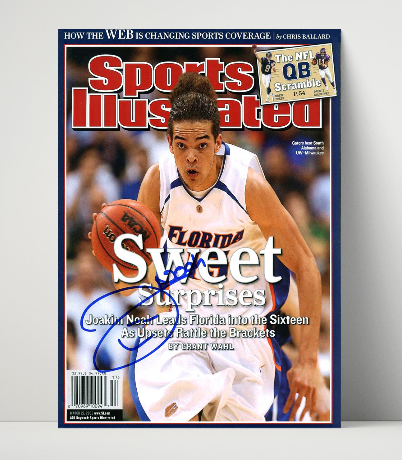 Florida Basketball Joakim Noah Sweet Surprises SI Cover College Basketball Wall Art 16x20 Unframed Print college basketball wall art print