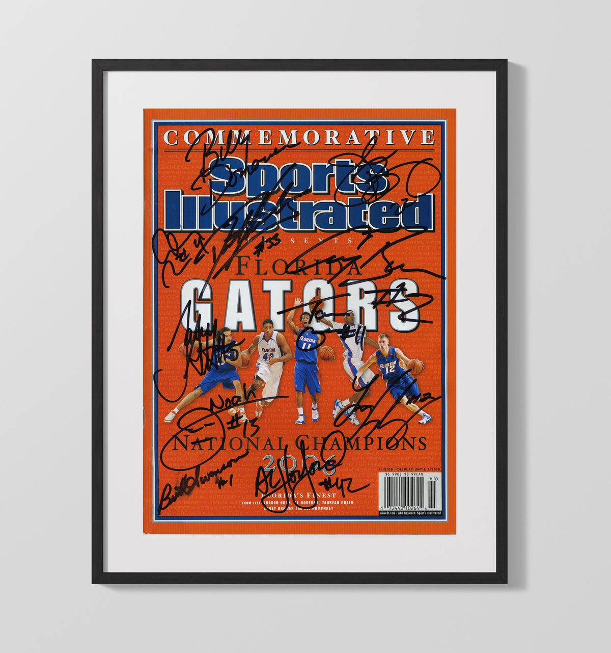 Florida Basketball National Champions Team Signed Commemorative 2006 SI - College Basketball Framed Print