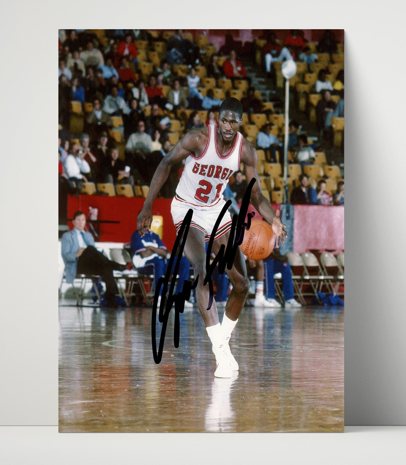 Georgia Basketball Dominique Wilkins Court Drive College Basketball Wall Art 16x20 Unframed Print college basketball wall art print