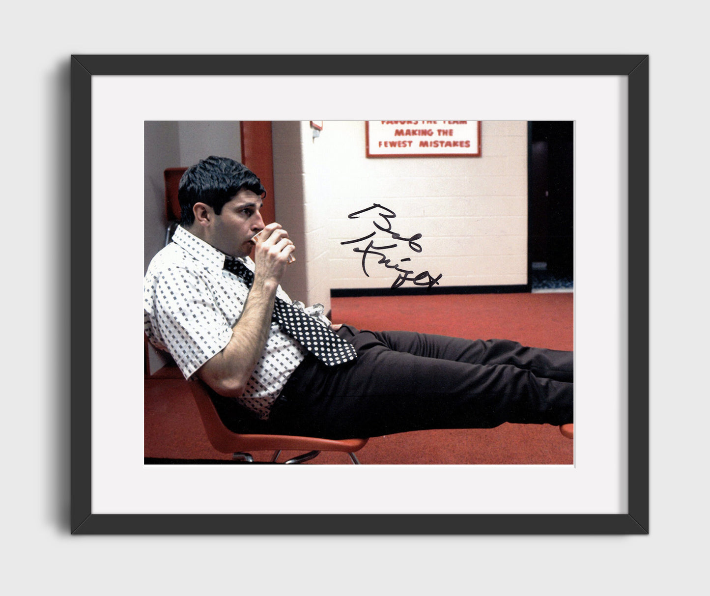 Indiana Basketball Bob Knight Locker Room Moment College Basketball Wall Art 16x20 Gallery Frame college basketball wall art print
