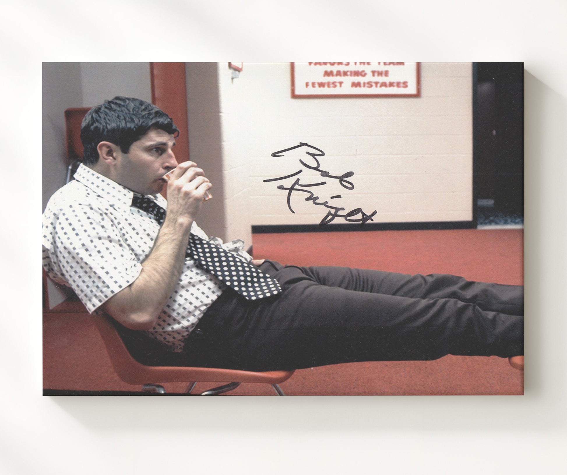 Indiana Basketball Bob Knight Locker Room Moment College Basketball Wall Art 20x24 Canvas college basketball wall art print