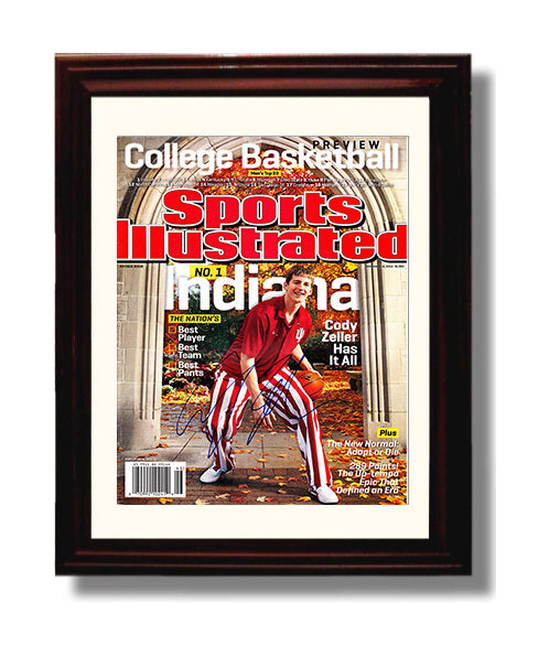 Indiana Basketball Cody Zeller No.1 Rise SI Cover 2012 College Basketball Wall Art 8x10 Beveled Frame college basketball wall art print
