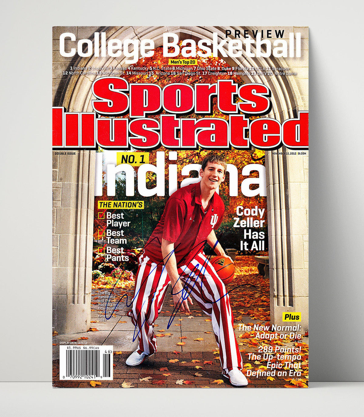Indiana – Cody Zeller No. 1 Rise 2012 SI unframed college basketball poster print