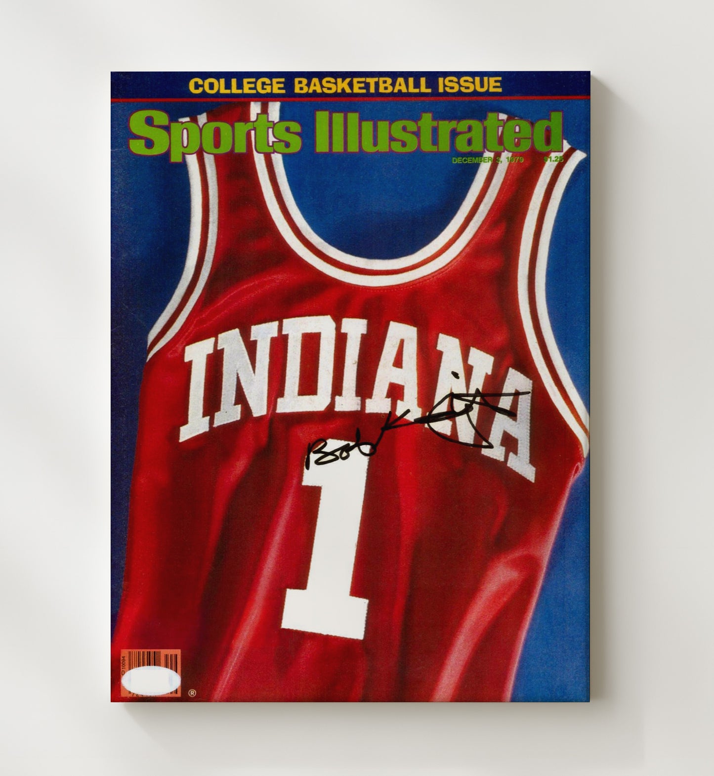 Indiana Basketball Jersey SI Cover Tradition 1979 College Basketball Wall Art 20x24 Canvas college basketball wall art print