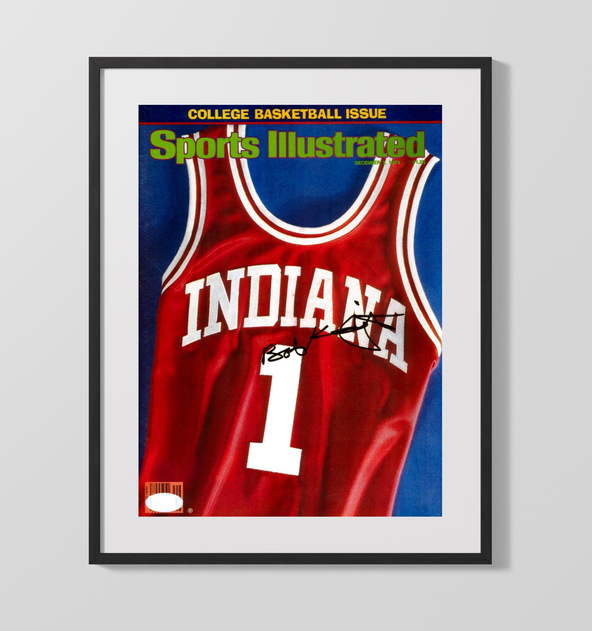 Indiana Basketball Jersey SI Cover Tradition 1979 College Basketball Wall Art 16x20 Gallery Frame college basketball wall art print