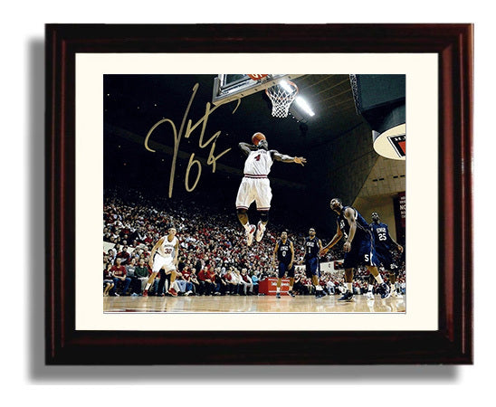 Indiana Basketball Victor Oladipo Dunk Finish College Basketball Wall Art 8x10 Beveled Frame college basketball wall art print