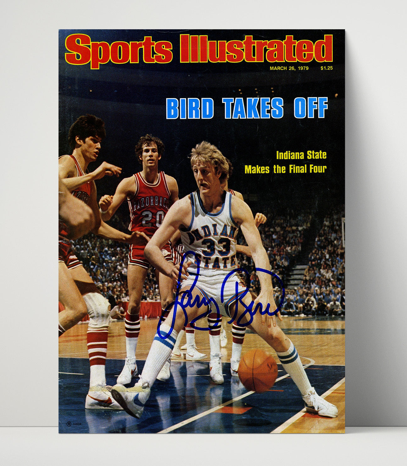 Indiana State Basketball Larry Bird SI Cover Breakout 1979 College Basketball Wall Art 16x20 Unframed Print college basketball wall art print