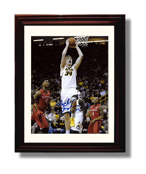 Iowa Basketball Woodbury Elevated Dunk Finish College Basketball Wall Art 8x10 Beveled Frame college basketball wall art print