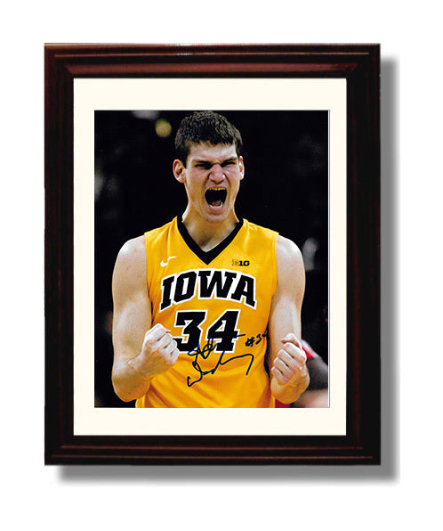 Iowa Basketball Woodbury Emotional Roar Intensity College Basketball Wall Art 8x10 Beveled Frame college basketball wall art print