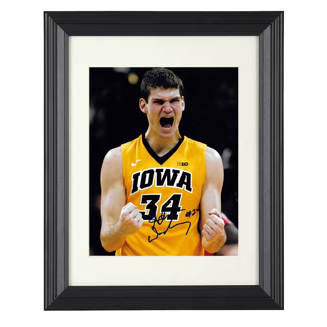 Iowa – Woodbury Emotional Roar Intensity – 8x10 black beveled framed college basketball wall art