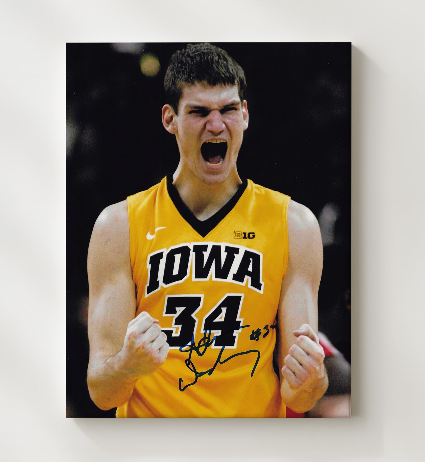 Iowa Basketball Woodbury Emotional Roar Intensity College Basketball Wall Art 20x24 Canvas college basketball wall art print