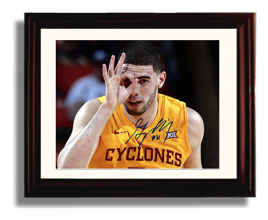Iowa State Basketball Georges Niang Celebration Pose College Basketball Wall Art 8x10 Beveled Frame college basketball wall art print