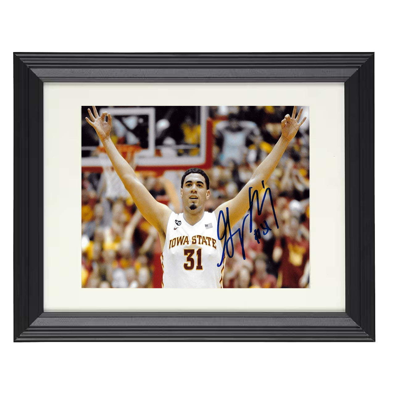 Iowa State – Georges Niang Post Move – 8x10 black beveled framed college basketball wall art