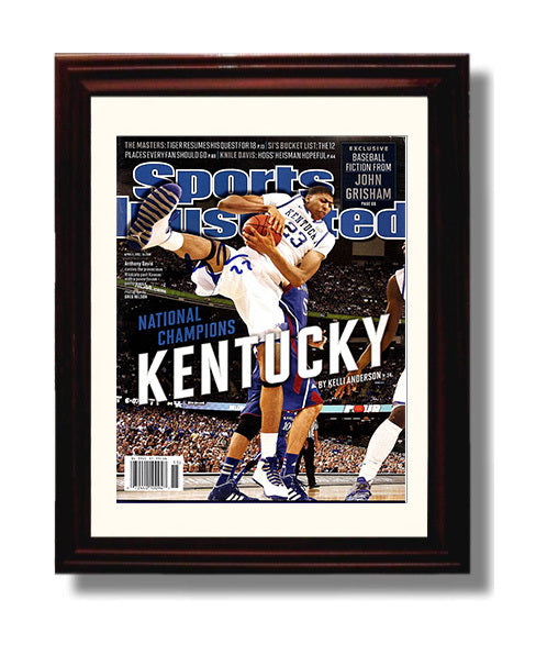 Kentucky Basketball Anthony Davis Wildcats National Championship Dominant Interior Force 2012 SI College Basketball Wall Art 8x10 Beveled Frame college basketball wall art print