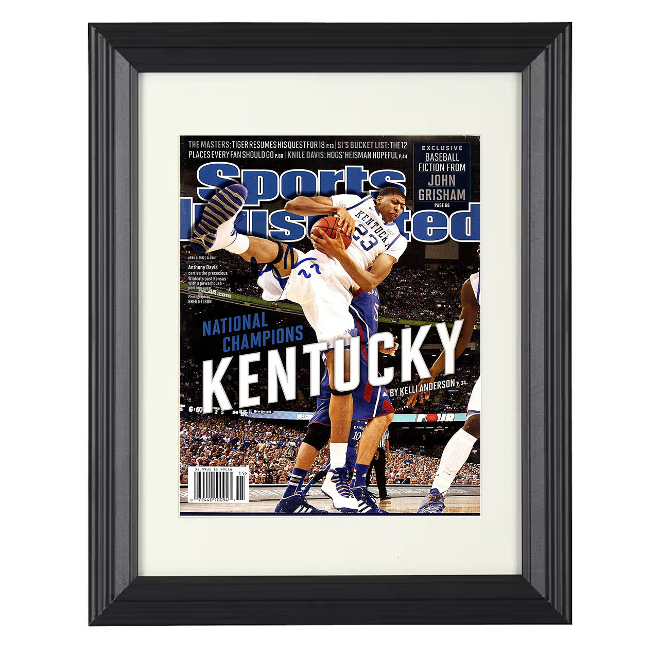 Kentucky – Anthony Davis Wildcats National Title 2012 SI – 8x10 black beveled framed college basketball wall art