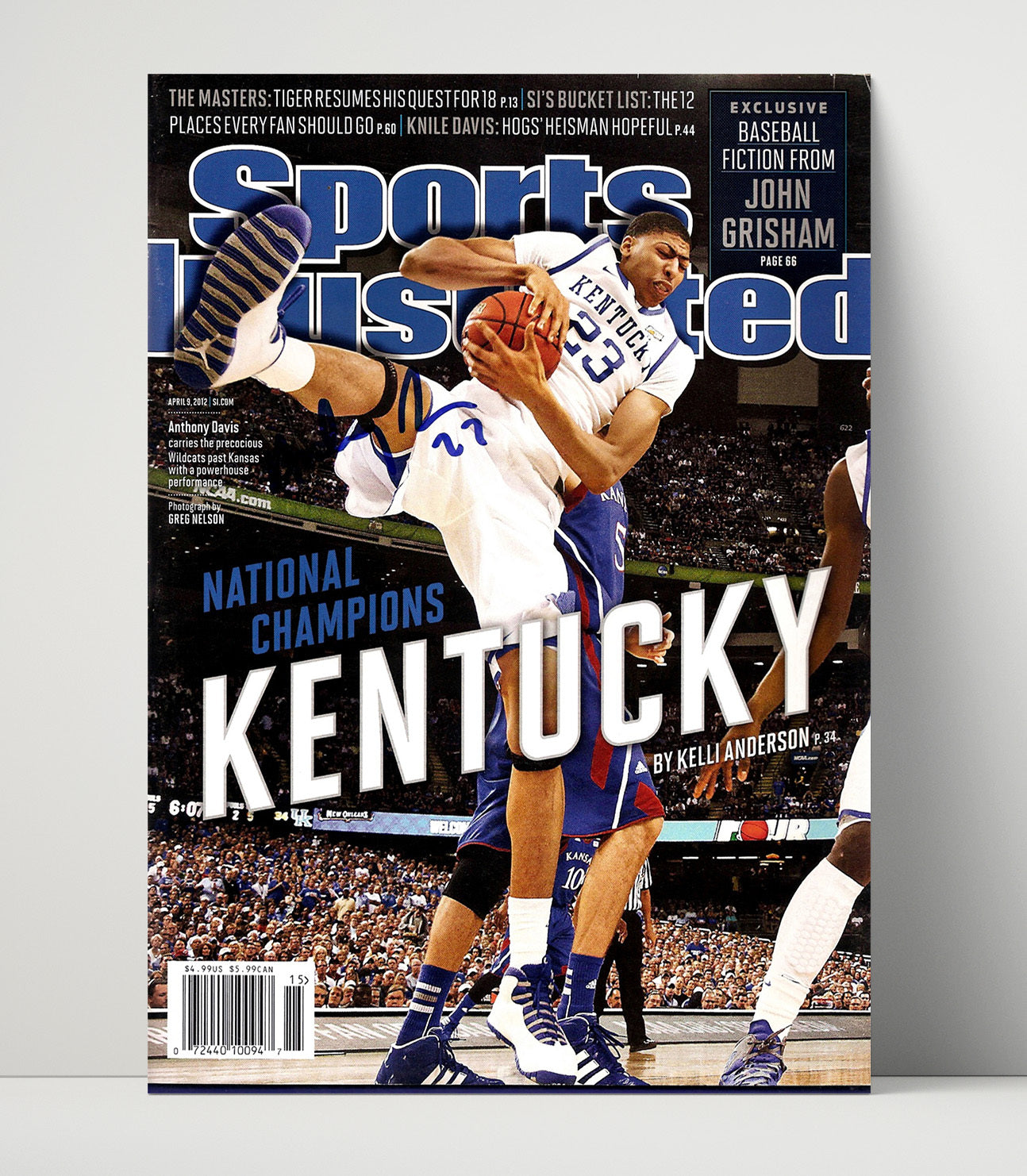 Kentucky Basketball Anthony Davis Wildcats National Championship Dominant Interior Force 2012 SI College Basketball Wall Art 16x20 Unframed Print college basketball wall art print