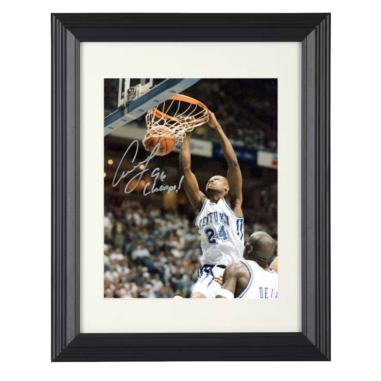 Kentucky – Antoine Walker Rim Attack Finish – 8x10 black beveled framed college basketball wall art
