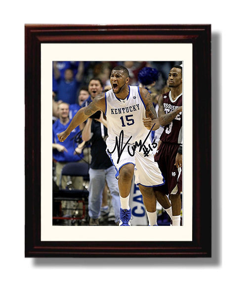 Kentucky Basketball DeMarcus Cousins Power Drive College Basketball Wall Art 8x10 Beveled Frame college basketball wall art print
