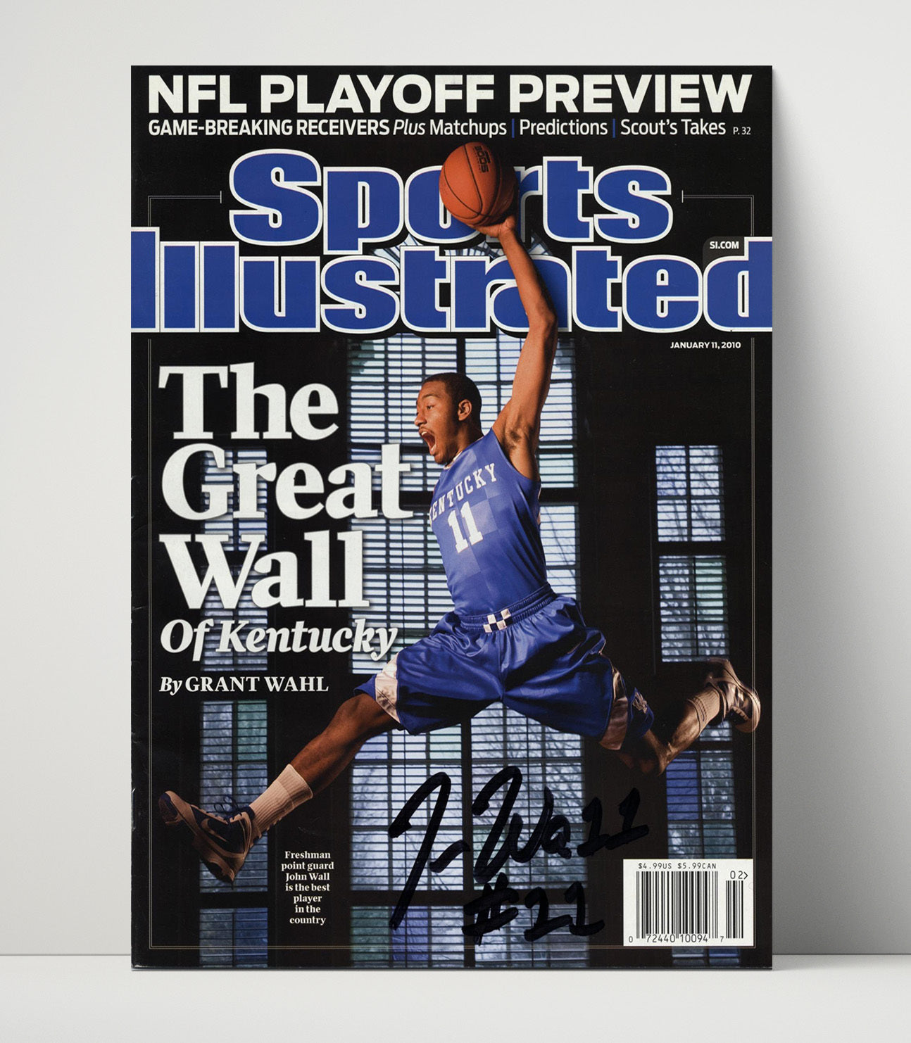 Kentucky Basketball John Wall Great Wall Feature SI 2010 College Basketball Wall Art 16x20 Unframed Print college basketball wall art print